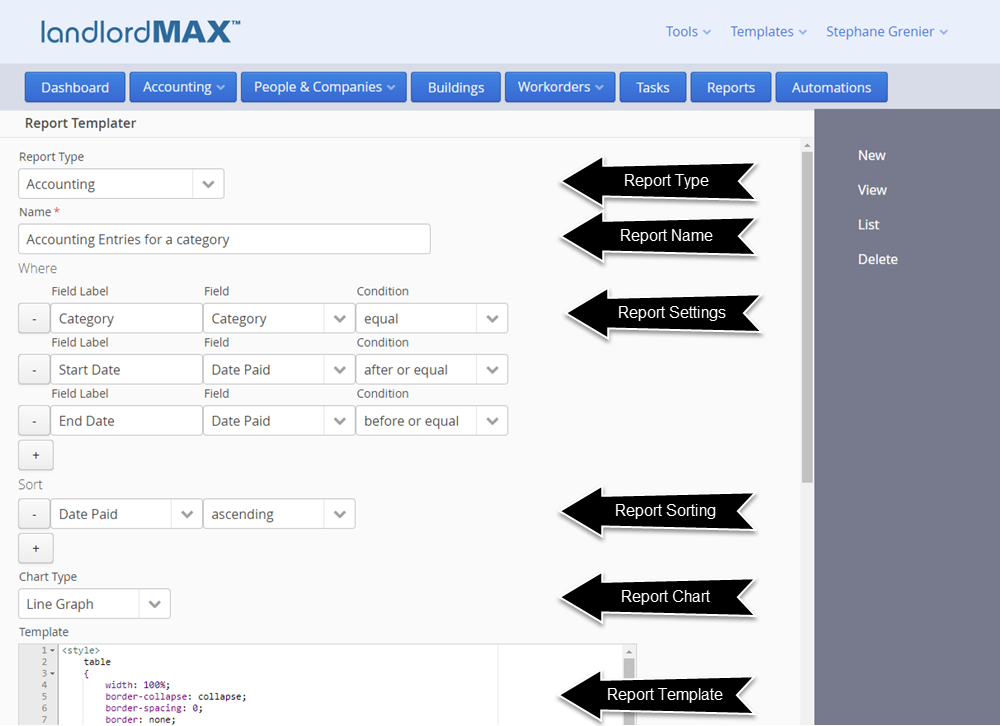 LandlordMax Property Rental Software - Cloud Edition Report Template Form