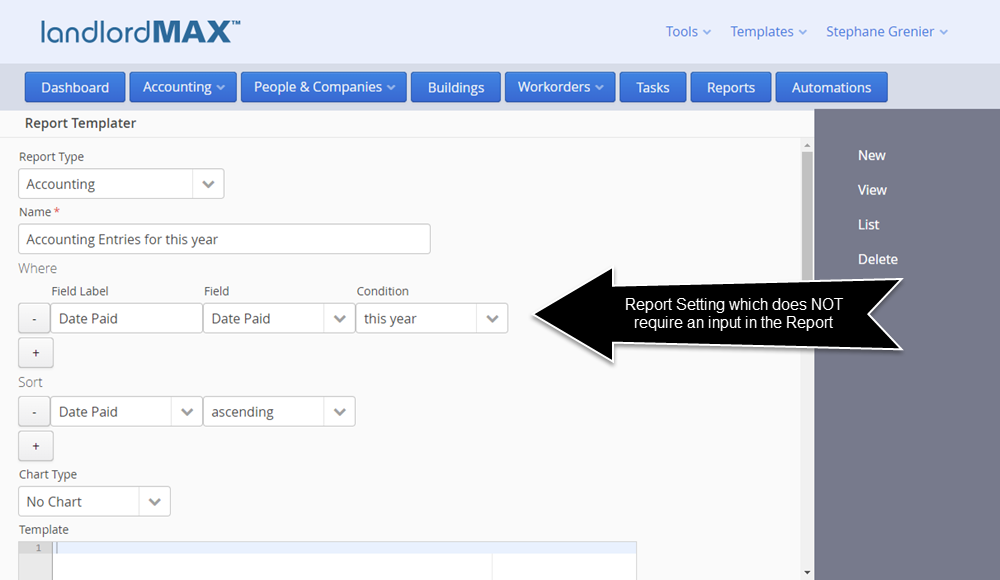 LandlordMax Property Rental Software - Cloud Edition Report Template No Field Required