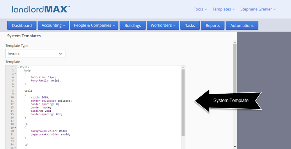 LandlordMax Property Management Software - Cloud Edition System Template Example